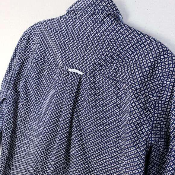 R.M.Williams Australia Cotton Blouse Shirt Printed Women's size 10 Navy Preppy - Picture 12 of 12